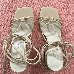 Dream Pairs Beige Strappy Sandals